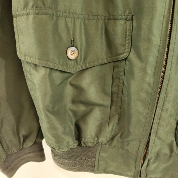 Vintage Boulevard Club Mens Green Casual Bomber Jacket Size Small - Picture 2 of 10